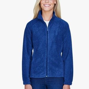 Harriton Womens Royal Blue Full Zip Fleece